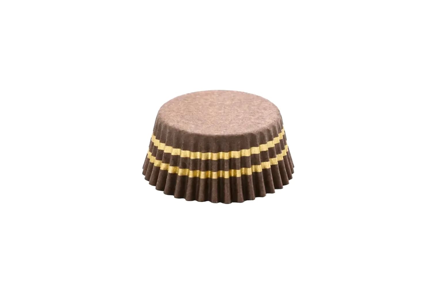 Brown Paper Cup Gold Circle for Chocolate 
